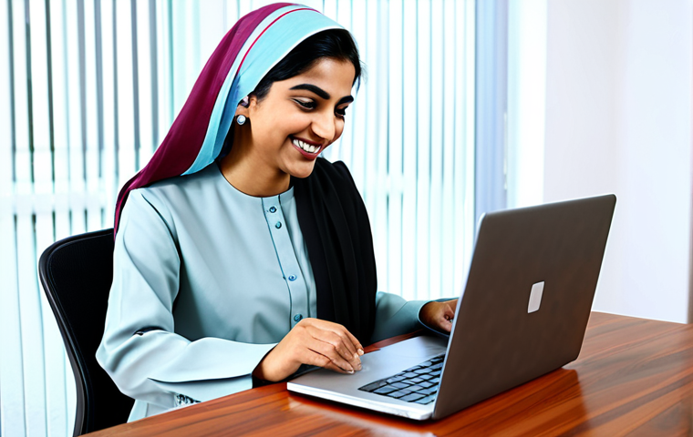 Personalized Marketing Email**
A Pakistani businesswoman in a modest Shalwar Kameez, smiling warmly while reviewing a personalized marketing email on her laptop in a modern office. The email features a special offer tailored to her preferences. Background includes charts showing improved customer engagement. Fully clothed, appropriate attire, safe for work, perfect anatomy, natural proportions, professional, modest, family-friendly, high quality, digital art.
**