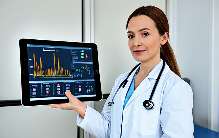**
"A professional female doctor in a fully clothed, modest lab coat, standing in a clean and modern hospital laboratory. She is holding a tablet displaying medical data. Safe for work, appropriate content, perfect anatomy, correct proportions, natural pose, well-formed hands, proper finger count, natural body proportions, professional medical photography, high quality."
**
