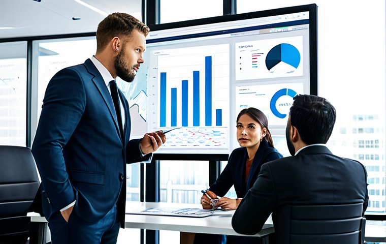 소비자 행동 데이터를 활용한 글로벌 성공 사례 연구와 분석 - Global Marketing Meeting**
"A diverse group of business professionals collaborating in a modern off...