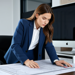 소비자 행동 데이터를 활용한 혁신적 디지털 서비스 사례 연구와 분석 - **

A professional female architect in a modern office, fully clothed in a modest business suit, rev...