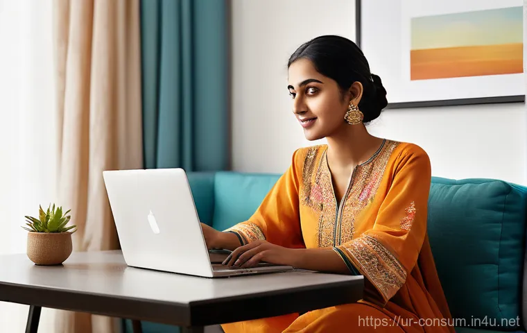 소비자 보호와 윤리적 경영 - **Prompt: Digital Consumer Confidence**
A vibrant, realistic digital illustration depicting a yo...