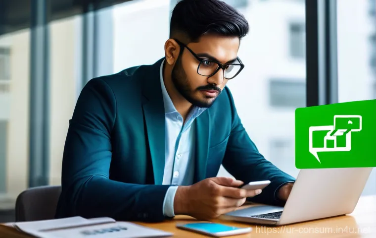 소비자 보호와 윤리적 경영 - **Prompt: Digital Consumer Confidence**
    A vibrant, realistic digital illustration depicting a yo...