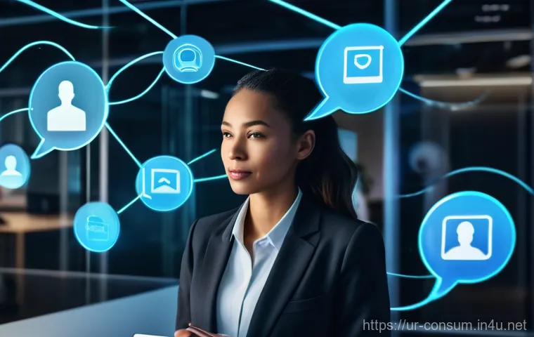 소비자중심 경영 사례와 디지털 혁신 전략 연구와 분석 - **Prompt:** A vibrant, futuristic office environment with a diverse team of professionals collaborat...