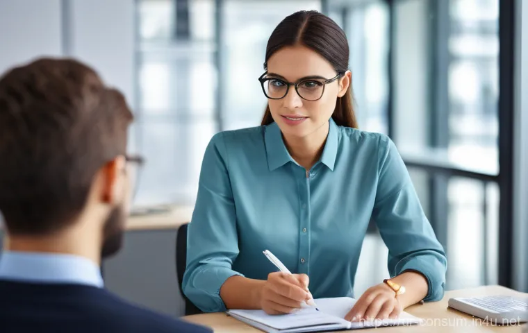 소비자 불만 처리 매뉴얼 작성 프로세스 - **Prompt for Product Defect Resolution:**
    "A brightly lit, modern customer service counter in a ...