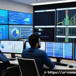 소비자 행동 데이터를 활용한 비즈니스 성공 사례 - A modern corporate office setting in Karachi, Pakistan, showing a diverse team of professionals anal...