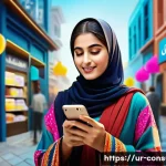 소비자중심 경영 사례 분석 보고서 - A modern e-commerce customer service scene set in a vibrant Pakistani urban environment, showing a y...