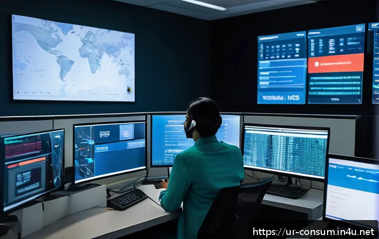 소비자 보호와 관련된 최신 연구 논문과 사례 연구와 분석 - A modern digital security control room in a Pakistani corporate office, featuring diverse profession...