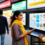 Home 19 소비자 보호 관련 최신 연구와 글로벌 트렌드 연구와 분석 - A modern digital marketplace scene set in a South Asian urban environment at dusk, featuring diverse...