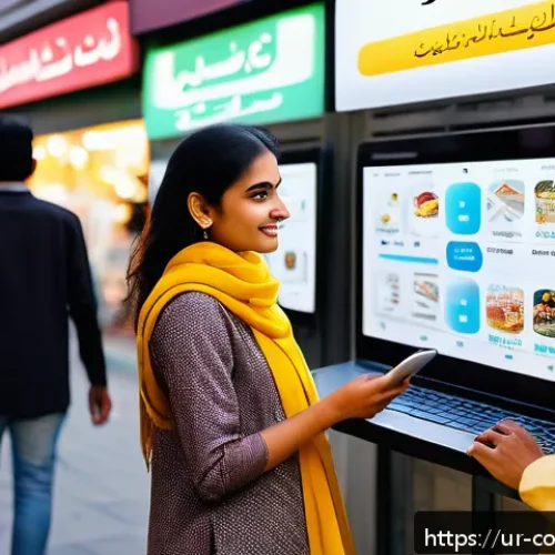 Home 31 소비자 보호 관련 최신 연구와 글로벌 트렌드 연구와 분석 - A modern digital marketplace scene set in a South Asian urban environment at dusk, featuring diverse...